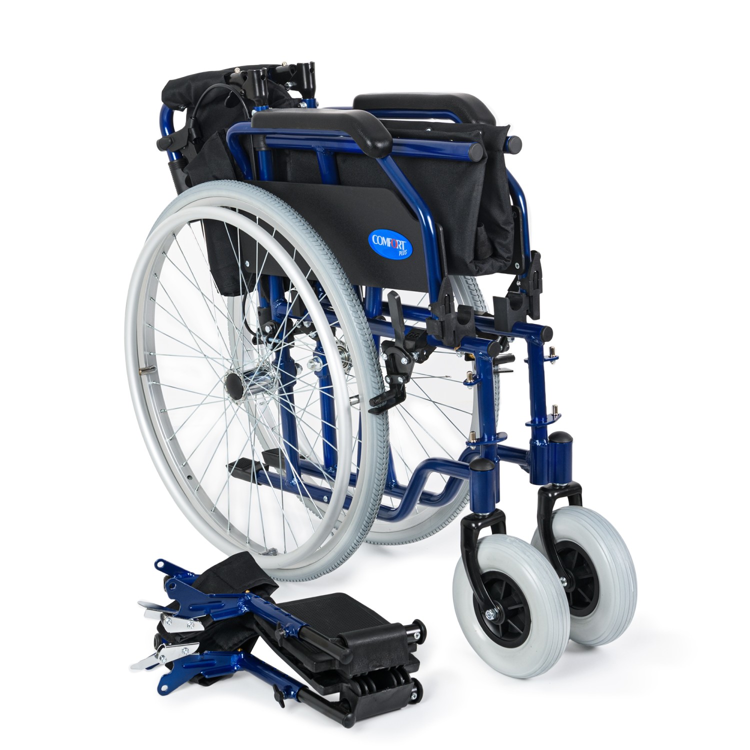 Comfort Plus DM-321 45cm Lacivert Alüminyum Özellikli Tekerlekli Sandalye